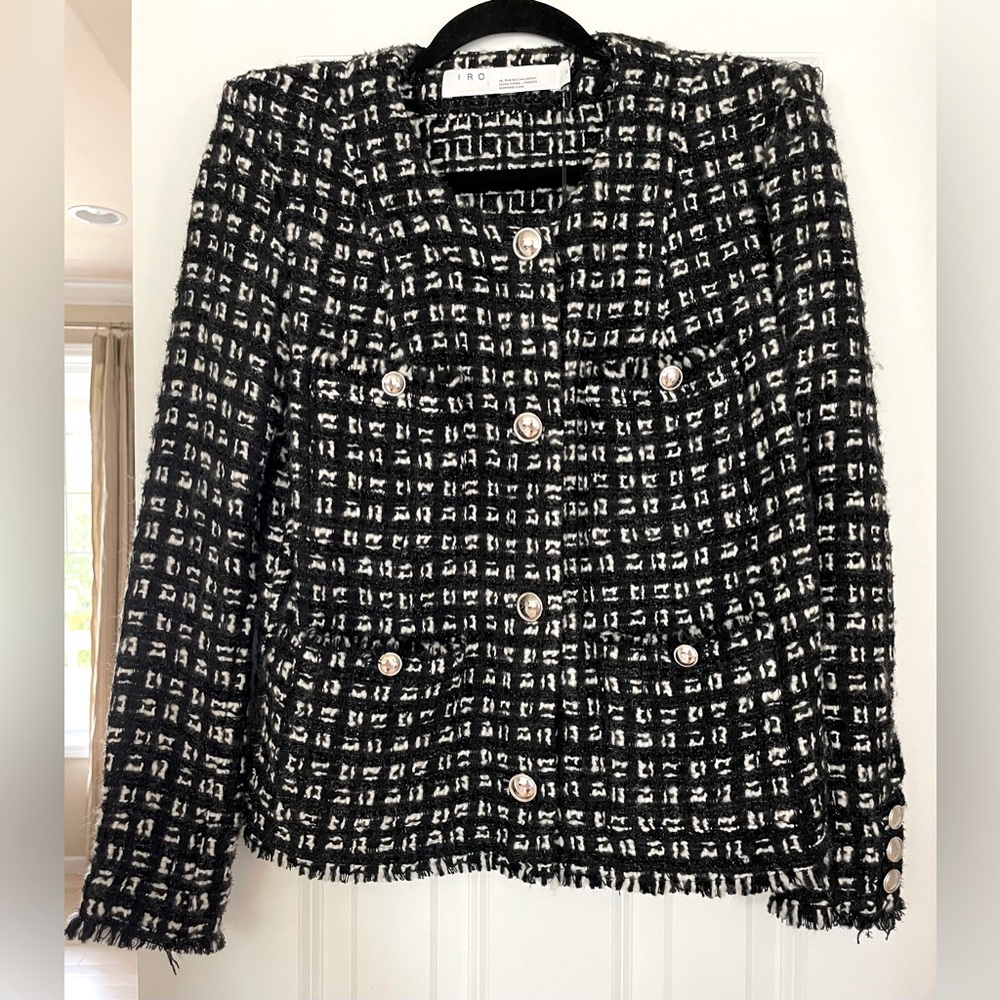 IRO “Tetys” Wool blend Tweed Jacket - Size 40 (US 8) NWT